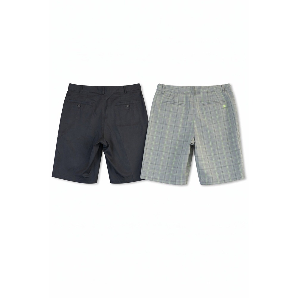 Mens Performance Golf Shorts Lot of 2 Size 36 Black Cargo and Gray Plaid NWT - Picture 2 of 12
